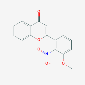 molecular formula C16H11NO5 B8654038 2-(3-Methoxy-2-nitrophenyl)-4H-chromen-4-one 