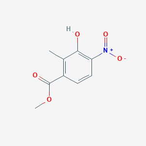 molecular formula C9H9NO5 B8654127 Methyl 3-hydroxy-2-methyl-4-nitrobenzoate 