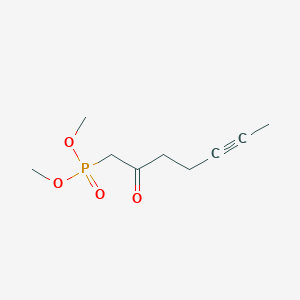molecular formula C9H15O4P B8654237 Dimethyl (2-oxohept-5-yn-1-yl)phosphonate CAS No. 69691-21-0