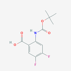 molecular formula C12H13F2NO4 B8654536 2-(Tert-butoxycarbonylamino)-4,5-difluorobenzoic acid 
