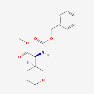 (S)-Methyl 2-(((benzyloxy)carbonyl)amino)-2-((S)-tetrahydro-2H-pyran-3-yl)acetate