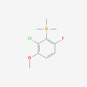 molecular formula C10H14ClFOSi B8654560 2-Chloro-4-fluoro-1-methoxy-3-(trimethylsilyl)benzene 