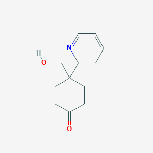 4-(Hydroxymethyl)-4-(pyridin-2-yl)cyclohexanone