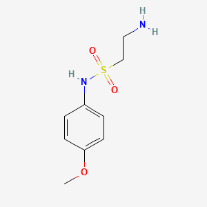 molecular formula C9H14N2O3S B8654613 2-Amino-N-(4-methoxyphenyl)ethanesulfonamide 