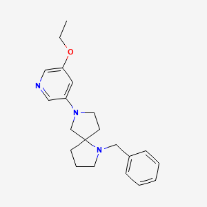 molecular formula C21H27N3O B8654695 1-Benzyl-7-(5-ethoxypyridin-3-yl)-1,7-diazaspiro[4.4]nonane CAS No. 646055-69-8