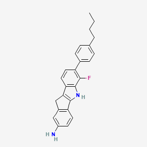 7-(4-Butylphenyl)-6-fluoro-5,10-dihydroindeno[1,2-b]indol-2-amine