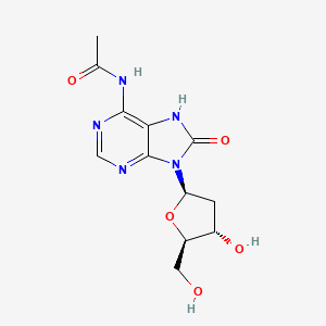 N-(9-((2R,4S,5R)-4-Hydroxy-5-(hydroxymethyl)tetrahydrofuran-2-yl)-8-oxo-8,9-dihydro-7H-purin-6-yl)acetamide