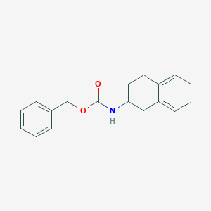 molecular formula C18H19NO2 B8654824 Phenylmethyl 1,2,3,4-tetrahydronaphthalene-2-carbamate CAS No. 138006-40-3