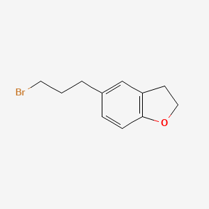 molecular formula C11H13BrO B8654891 5-(3-Bromopropyl)-2,3-dihydrobenzofuran 