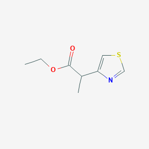 molecular formula C8H11NO2S B8654894 Ethyl 2-(1,3-thiazol-4-yl)propanoate 