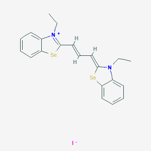 molecular formula C21H21IN2Se2 B086549 3-Ethyl-2-(3-(3-ethyl-3H-benzoselenazol-2-ylidene)prop-1-enyl)benzoselenazolium iodide CAS No. 1049-38-3