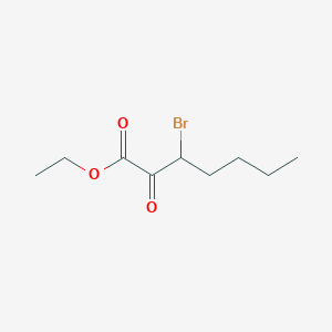molecular formula C9H15BrO3 B8654918 Ethyl 3-bromo-2-oxoheptanoate 