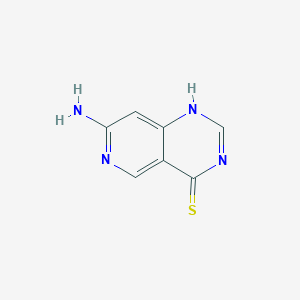 molecular formula C7H6N4S B8655170 Pyrido[4,3-d]pyrimidine-4(1h)-thione,7-amino- 