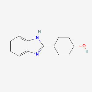 molecular formula C13H16N2O B8655177 4-(1H-benzo[d]imidazol-2-yl)cyclohexanol 
