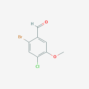 molecular formula C8H6BrClO2 B8655222 2-Bromo-4-chloro-5-methoxybenzaldehyde 