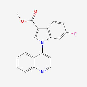 molecular formula C19H13FN2O2 B8655267 Methyl 6-fluoro-1-(quinolin-4-yl)-1H-indole-3-carboxylate CAS No. 649550-96-9