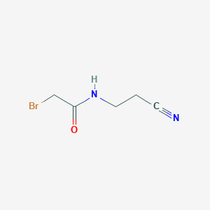 molecular formula C5H7BrN2O B8655284 Bromoacetic acid-(2-cyanoethyl)-amide 
