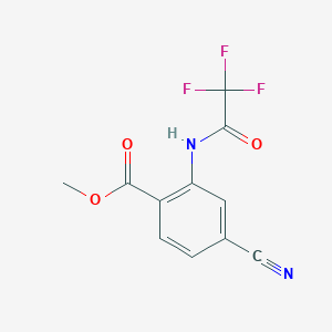 molecular formula C11H7F3N2O3 B8655337 Methyl 4-cyano-2-(2,2,2-trifluoroacetamido)benzoate CAS No. 652997-53-0