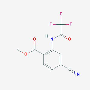 B8655337 Methyl 4-cyano-2-(2,2,2-trifluoroacetamido)benzoate CAS No. 652997-53-0
