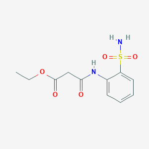 molecular formula C11H14N2O5S B8655344 Ethyl 3-[2-(aminosulfonyl)anilino]-3-oxopropanoate 