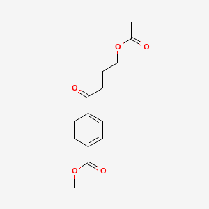 molecular formula C14H16O5 B8655371 Methyl 4-(4-Acetoxy-1-oxobutyl)benzoate CAS No. 136527-52-1