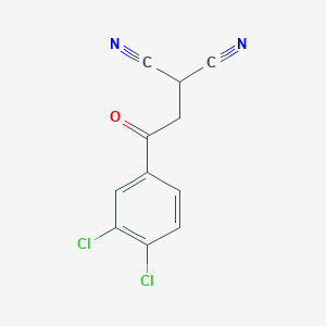molecular formula C11H6Cl2N2O B8655390 Propanedinitrile, [2-(3,4-dichlorophenyl)-2-oxoethyl]- CAS No. 141776-18-3