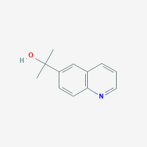 molecular formula C12H13NO B8655399 2-(Quinolin-6-yl)propan-2-ol 