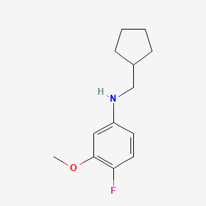 molecular formula C13H18FNO B8655540 N-(Cyclopentylmethyl)-4-fluoro-3-methoxyaniline CAS No. 919800-28-5
