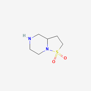 molecular formula C6H12N2O2S B8655558 Hexahydro-2H-isothiazolo[2,3-a]pyrazine 1,1-dioxide 