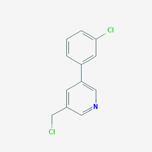 molecular formula C12H9Cl2N B8655595 3-(Chloromethyl)-5-(3-chlorophenyl)-pyridine 