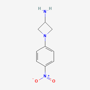 molecular formula C9H11N3O2 B8655740 1-(4-Nitrophenyl)azetidin-3-ylamine 