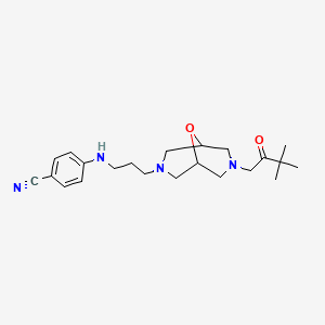 4-({3-[7-(3,3-Dimethyl-2-oxobutyl)-9-oxa-3,7-diazabicyclo[3.3.1]non-3-yl]propyl}amino)benzonitrile