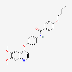 4-Butoxy-N-(4-((6,7-dimethoxyquinolin-4-yl)oxy)phenyl)benzamide