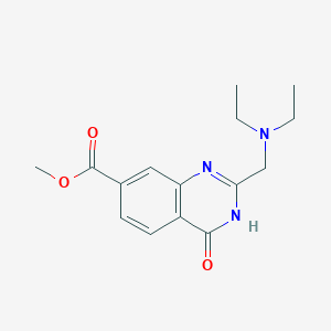 molecular formula C15H19N3O3 B8656488 Methyl 2-[(diethylamino)methyl]-4-oxo-3,4-dihydroquinazoline-7-carboxylate 
