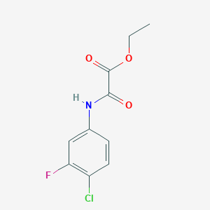 molecular formula C10H9ClFNO3 B8656494 Ethyl 2-(4-chloro-3-fluorophenylamino)-2-oxoacetate 