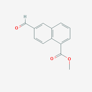 molecular formula C13H10O3 B8656527 Methyl 6-formylnaphthalene-1-carboxylate 