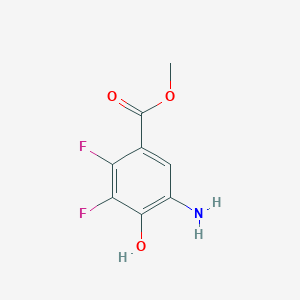 molecular formula C8H7F2NO3 B8656562 Methyl 5-amino-2,3-difluoro-4-hydroxybenzoate 