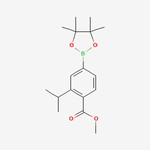 molecular formula C17H25BO4 B8656567 methyl 2-isopropyl-4-(4,4,5,5-tetramethyl-1,3,2-dioxa-borolan-2-yl)benzoate 