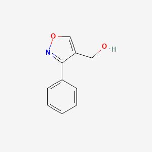 molecular formula C10H9NO2 B8656585 3-Phenylisoxazole-4-methanol 