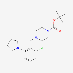 Tert-butyl 4-[[2-chloro-6-(pyrrolidin-1-yl)phenyl]methyl]piperazine-1-carboxylate