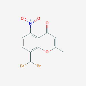 8-(Dibromomethyl)-2-methyl-5-nitro-4H-1-benzopyran-4-one