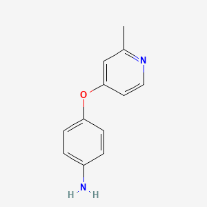 molecular formula C12H12N2O B8656678 4-[(2-methyl-4-pyridinyl)oxy]aniline 