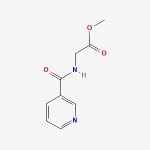 molecular formula C9H10N2O3 B8656686 Glycine, N-(3-pyridinylcarbonyl)-, methyl ester 