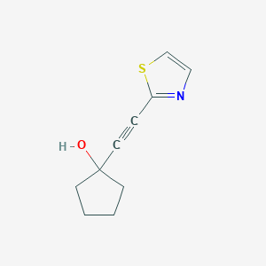 molecular formula C10H11NOS B8656689 1-(1,3-Thiazol-2-ylethynyl)cyclopentanol 