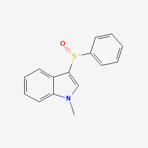 molecular formula C15H13NOS B8656712 3-(Benzenesulfinyl)-1-methyl-1H-indole CAS No. 108698-57-3