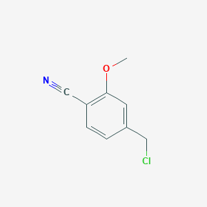 molecular formula C9H8ClNO B8656721 4-(Chloromethyl)-2-methoxybenzonitrile 