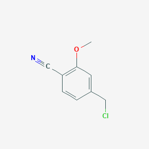 molecular formula C9H8ClNO B8656721 p-Cyano-m-methoxybenzylchloride 