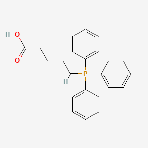 molecular formula C23H23O2P B8656736 Pentanoic acid, 5-(triphenylphosphoranylidene)- CAS No. 39968-97-3