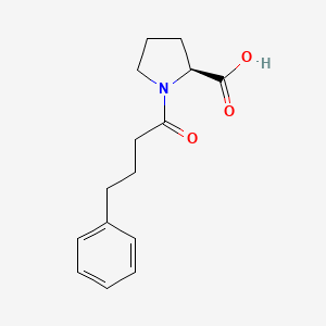 molecular formula C15H19NO3 B8656743 L-Proline, 1-(1-oxo-4-phenylbutyl)- CAS No. 86778-86-1