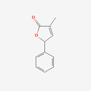 molecular formula C11H10O2 B8656777 3-methyl-5-phenyl-2(5H)-furanone CAS No. 15121-75-2